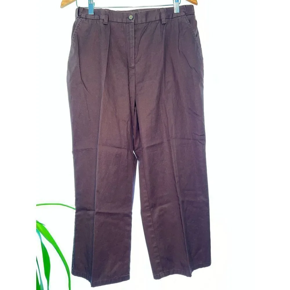 Capris ~ Sag Harbor ~ Stretch ~ Women’s 10 /M ~ Brown ~ EUC